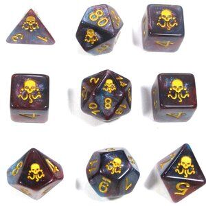 Polyhedral Dice Set of 9 D&D, RPG Gaming Dice